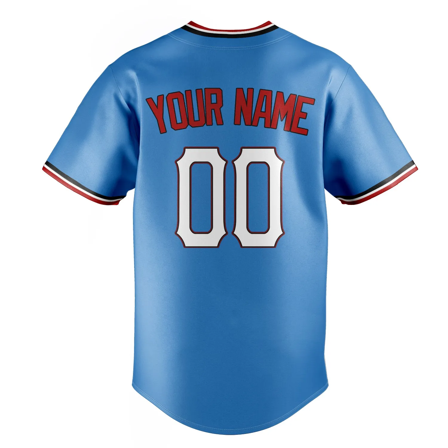 Custom Powder Blue & White Color Fan Baseball Jersey sold by Tailorly product image thumbnail 4