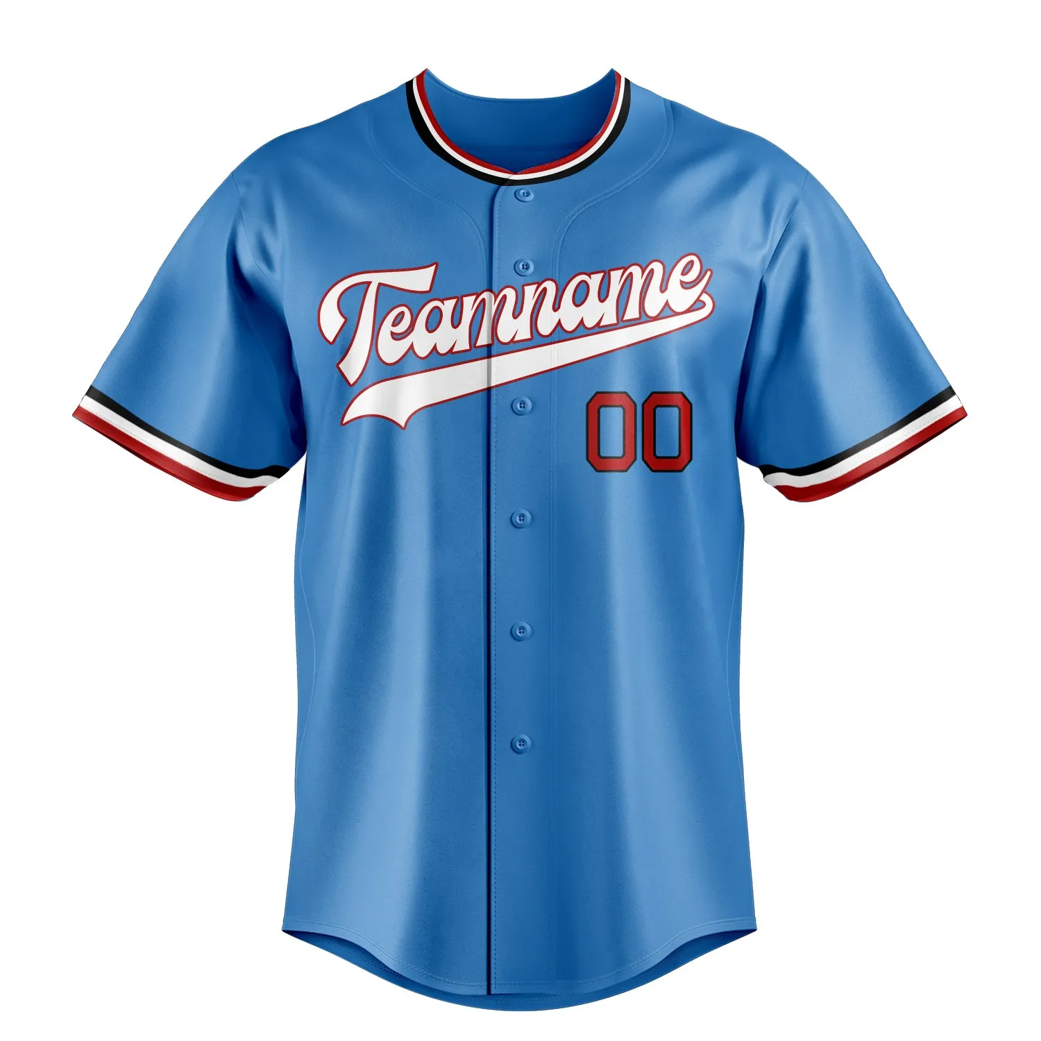 Custom Powder Blue & White Color Fan Baseball Jersey sold by Tailorly product image thumbnail 2