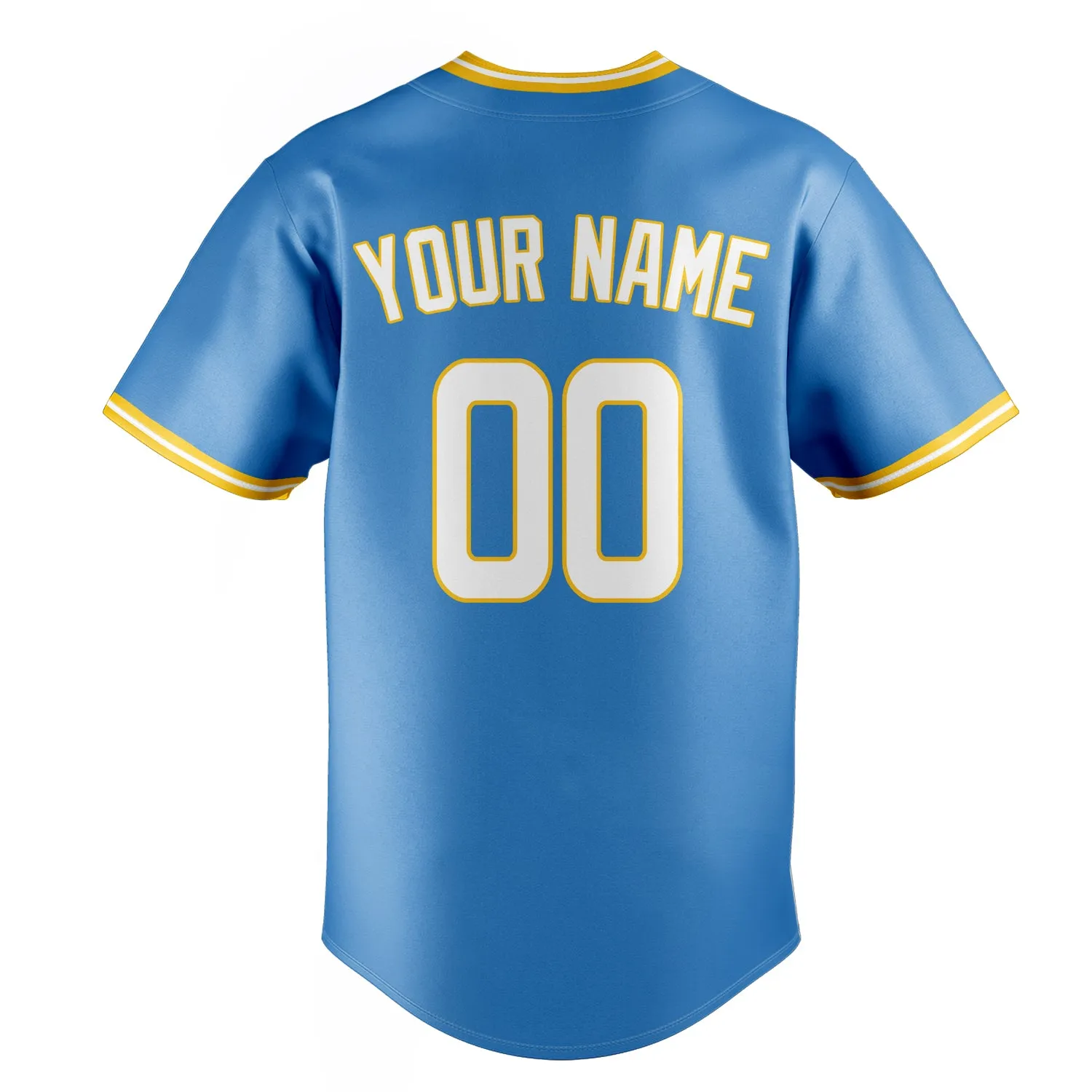 Custom Powder Blue & White Color Fan Baseball Jersey sold by Tailorly product image thumbnail 4