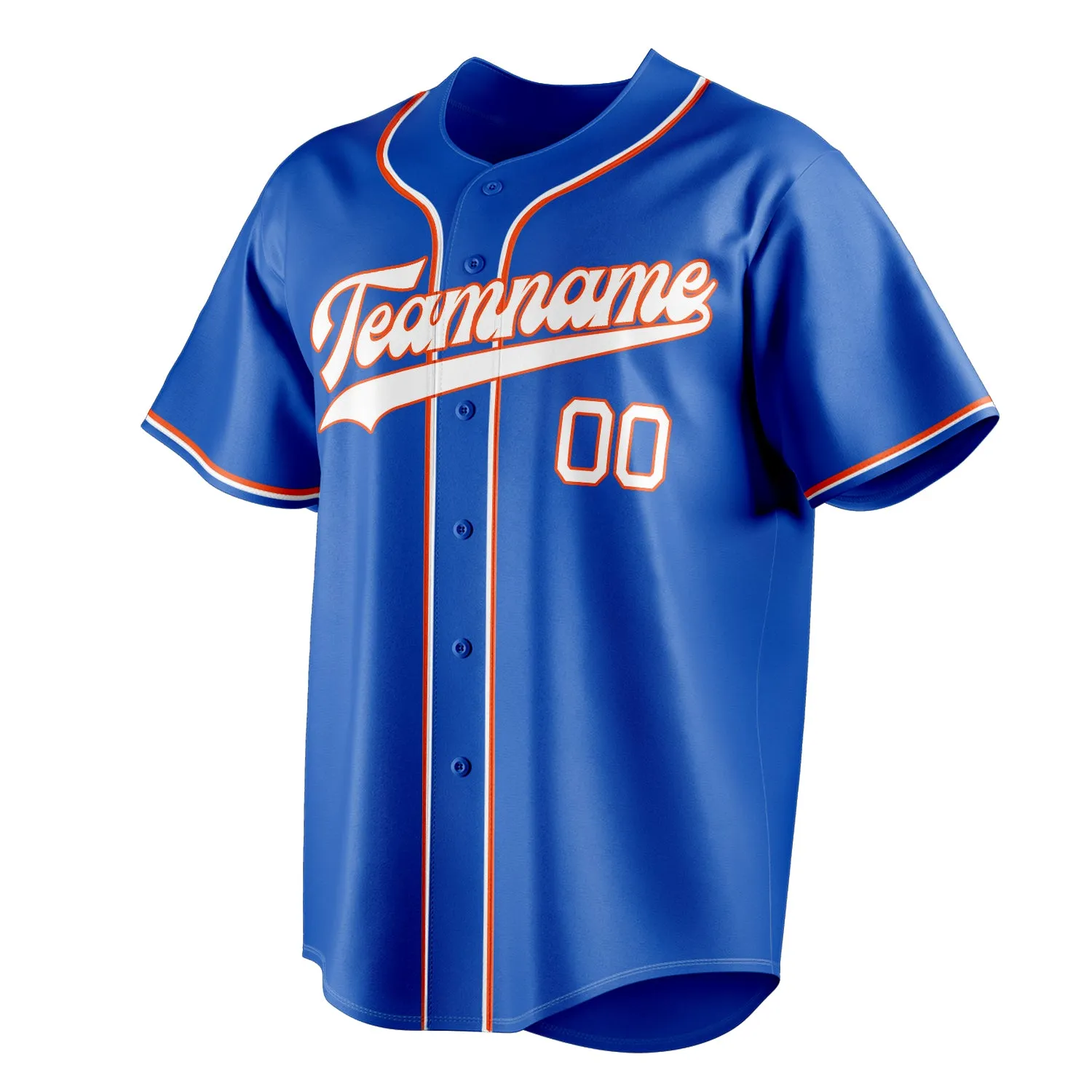 Custom Thunder Blue & White Color Fan Baseball Jersey sold by Tailorly product image thumbnail 3