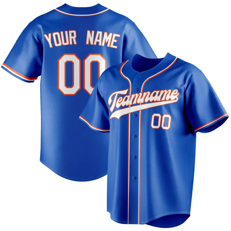Custom Thunder Blue & White Color Fan Baseball Jersey sold by Tailorly