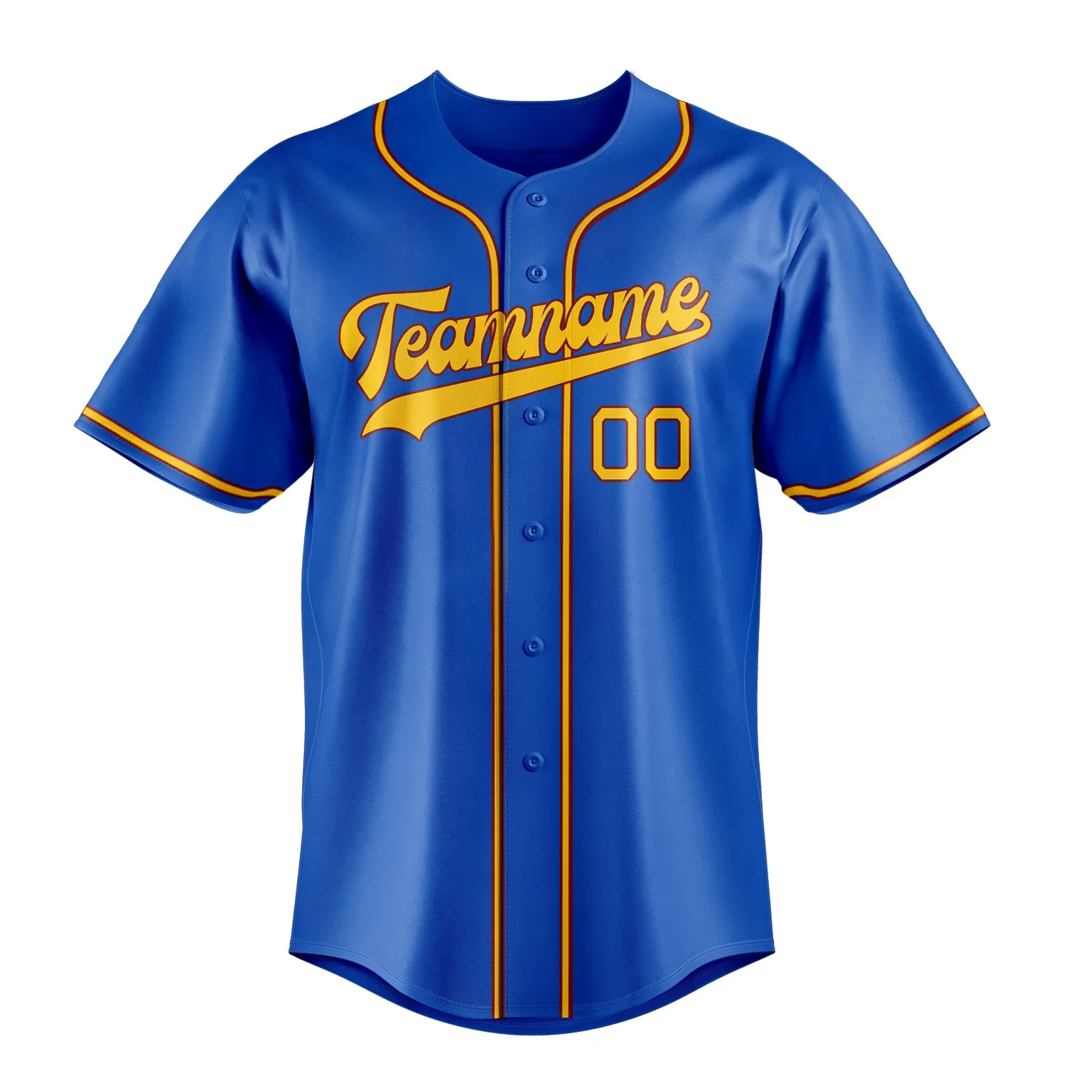 Custom Thunder Blue & Olg Gold Color Fan Baseball Jersey sold by Tailorly product image thumbnail 2