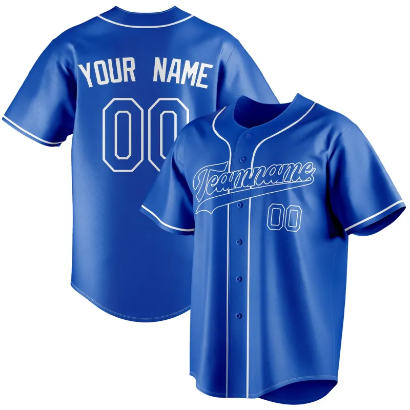Custom Thunder Blue & White Color Fan Baseball Jersey sold by Tailorly