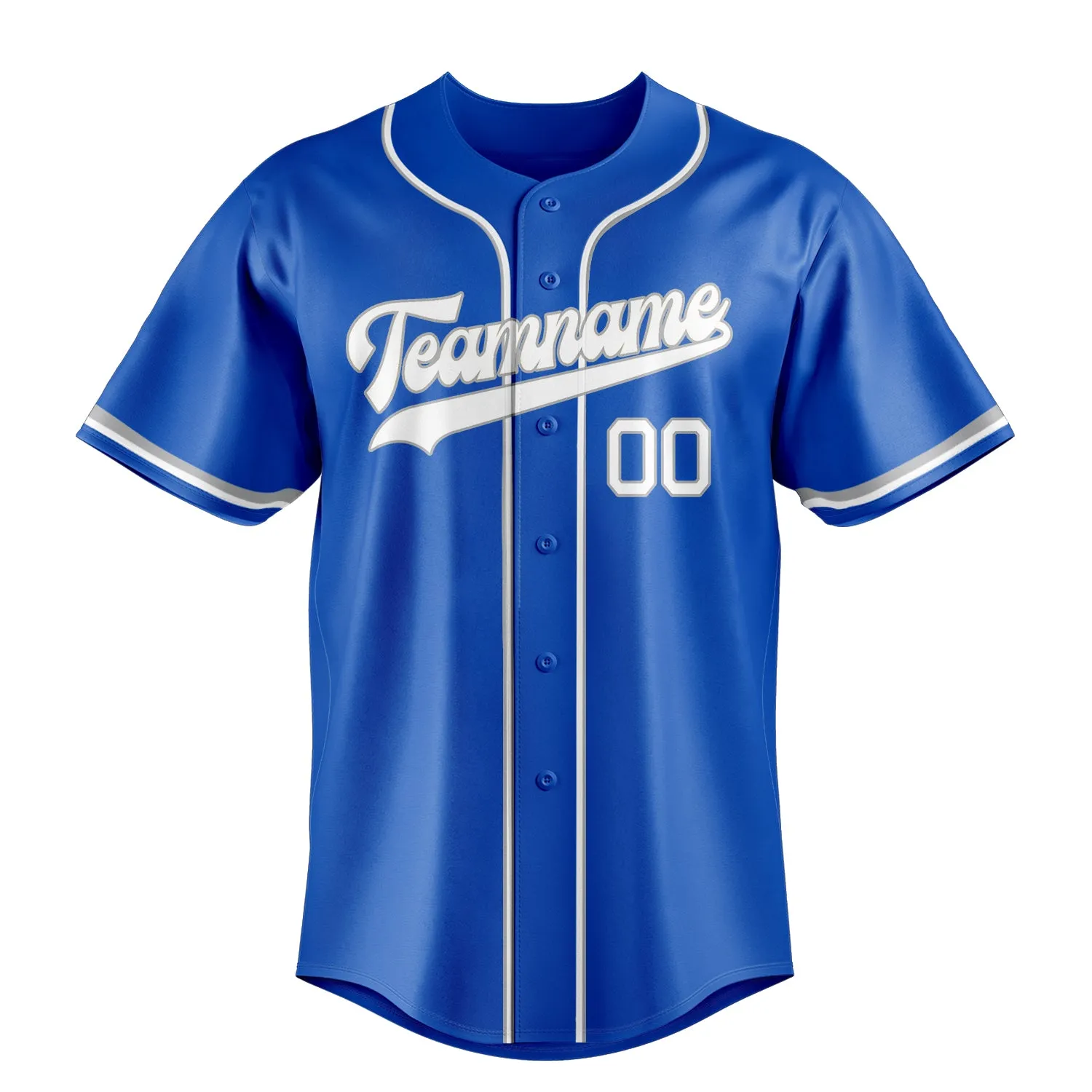 Custom Thunder Blue & White Color Fan Baseball Jersey sold by Tailorly product image thumbnail 2