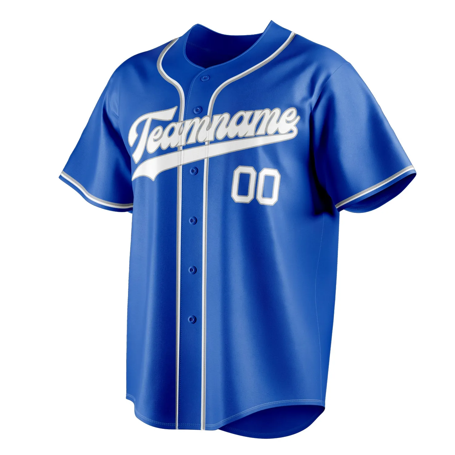 Custom Thunder Blue & White Color Fan Baseball Jersey sold by Tailorly product image thumbnail 3