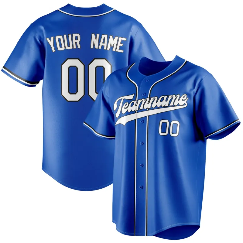 Custom Thunder Blue & White Color Fan Baseball Jersey sold by Tailorly
