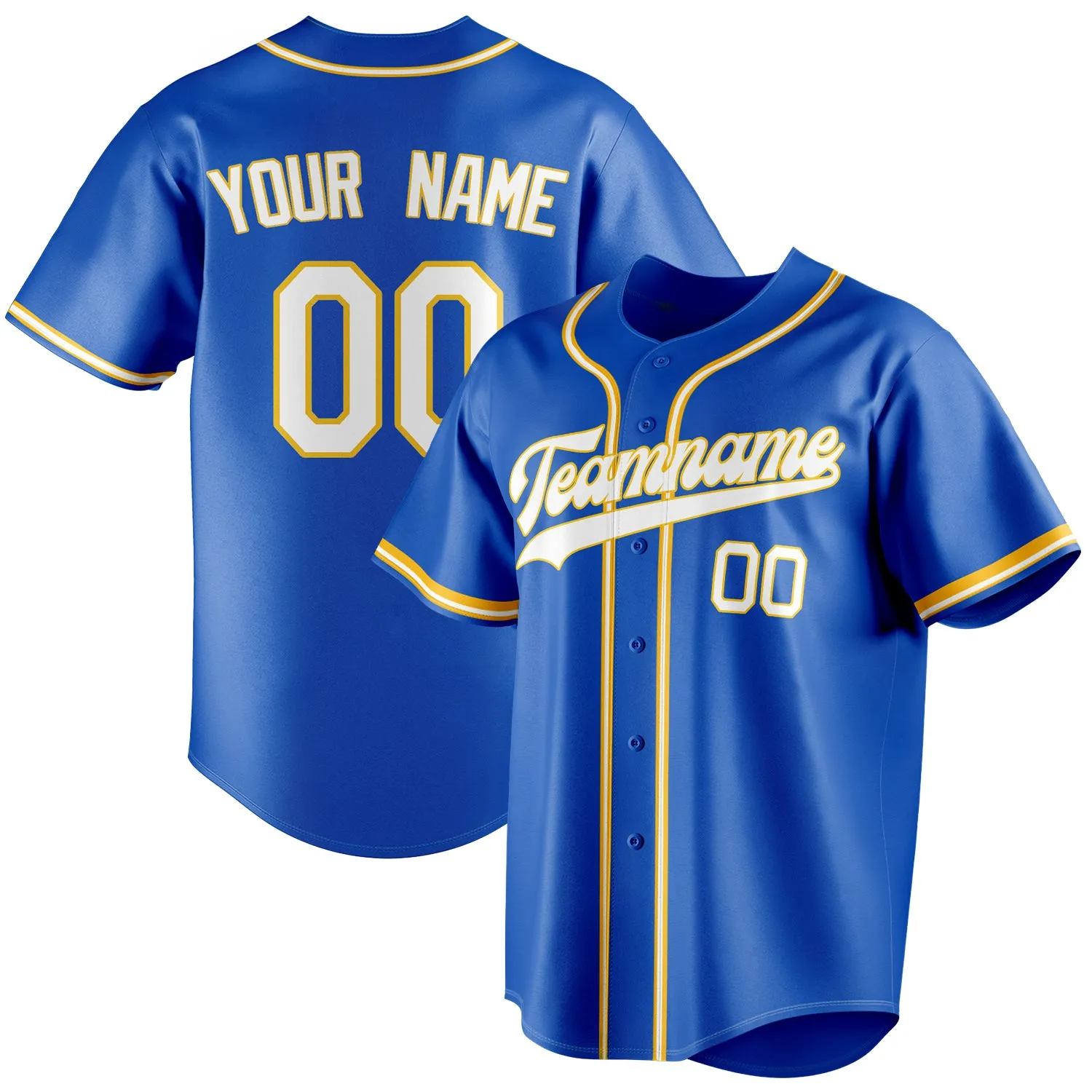 Custom Thunder Blue & White Color Fan Baseball Jersey sold by Tailorly
