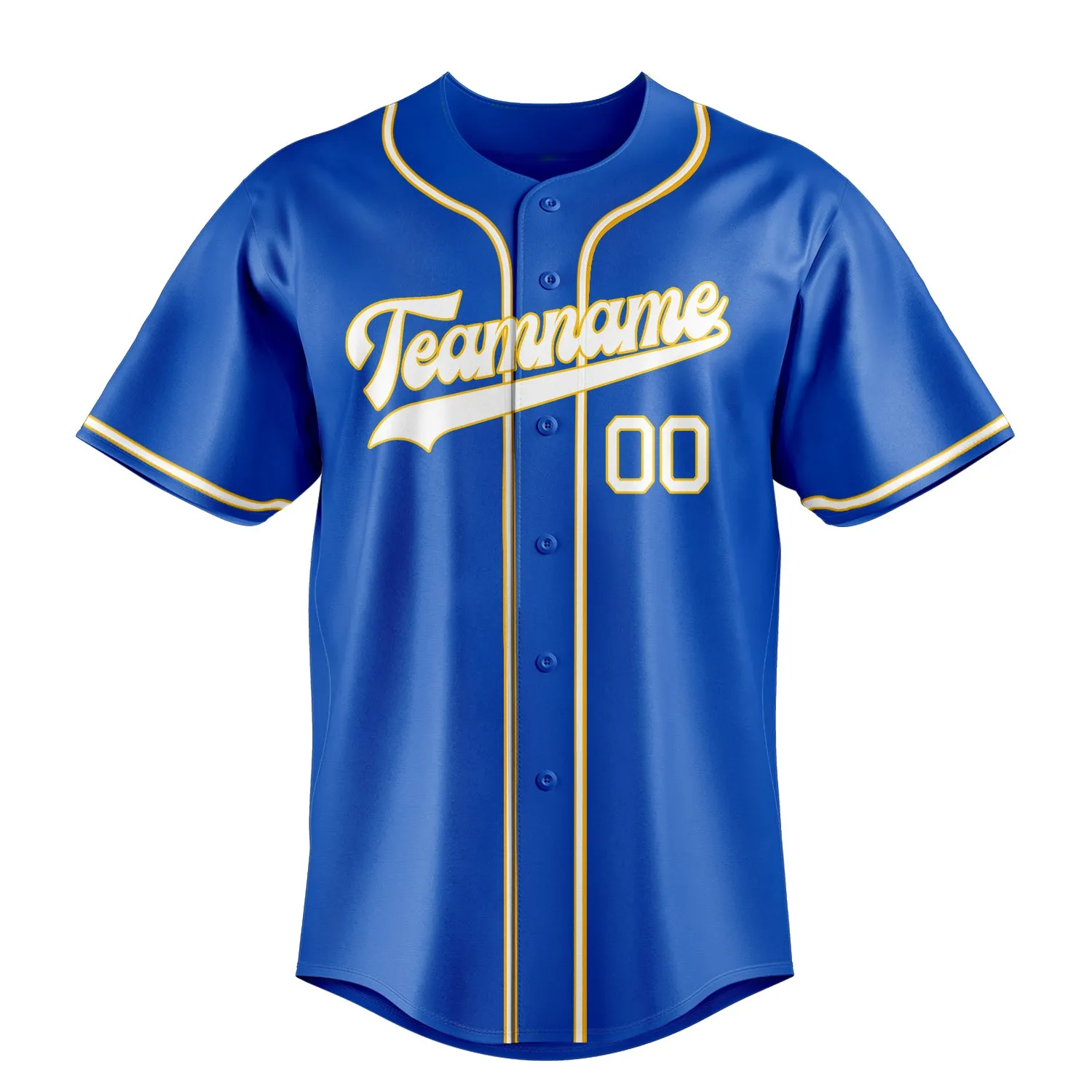 Custom Thunder Blue & White Color Fan Baseball Jersey sold by Tailorly product image thumbnail 2