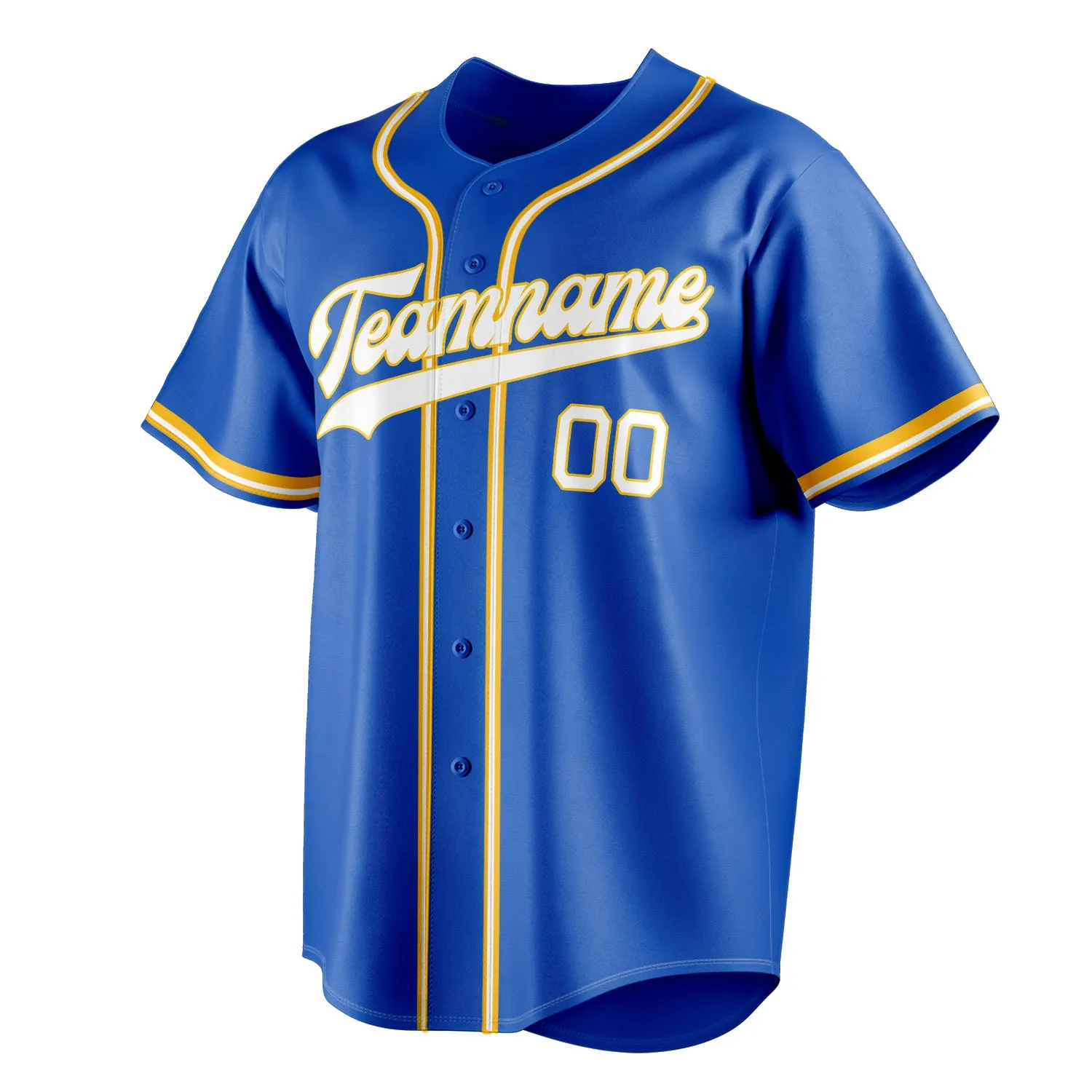 Custom Thunder Blue & White Color Fan Baseball Jersey sold by Tailorly product image thumbnail 3
