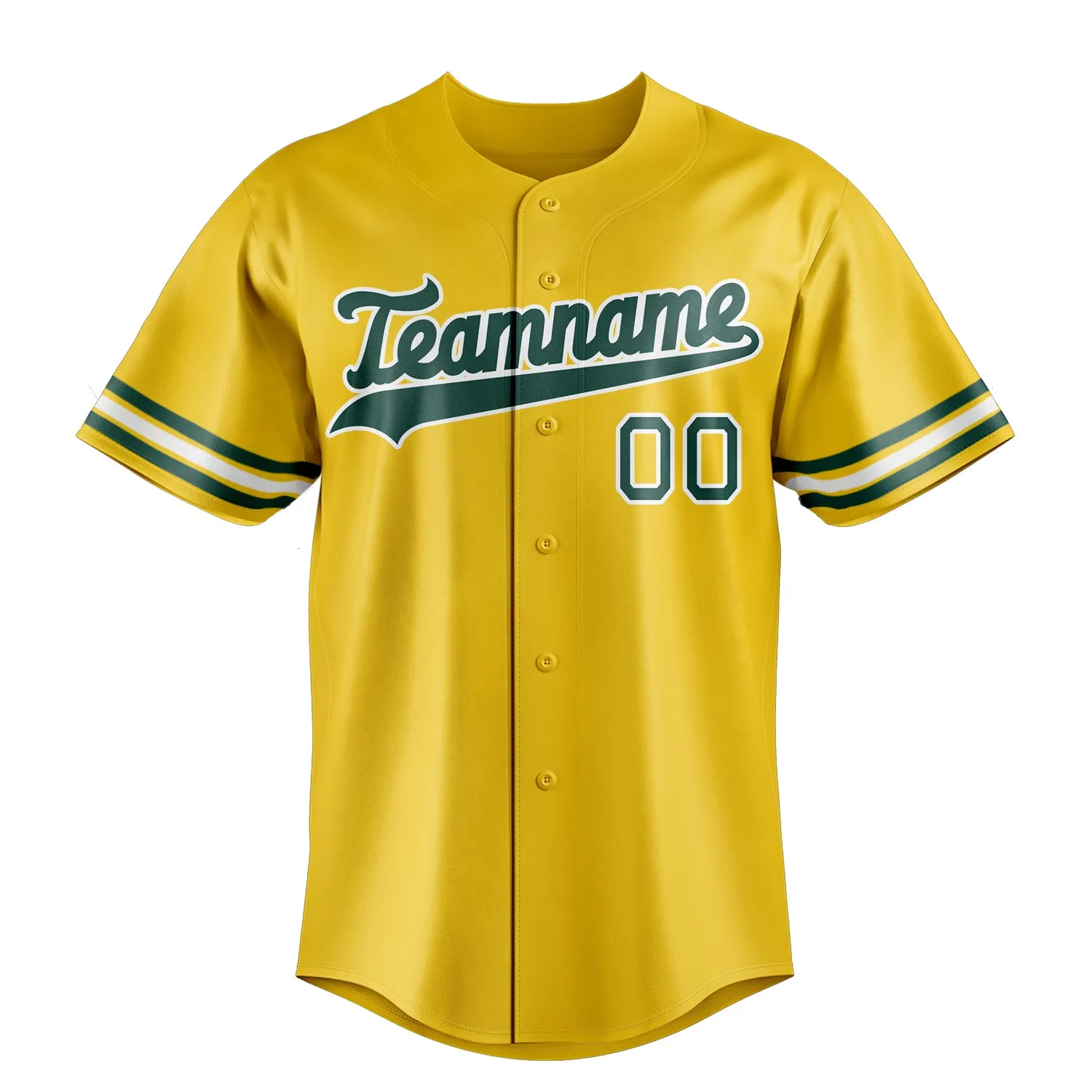 Custom Yellow & Green Color Fan Baseball Jersey sold by Tailorly product image thumbnail 2
