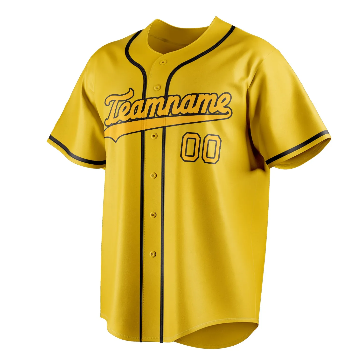 Custom Yellow & Gold Color Fan Baseball Jersey sold by Tailorly product image thumbnail 3