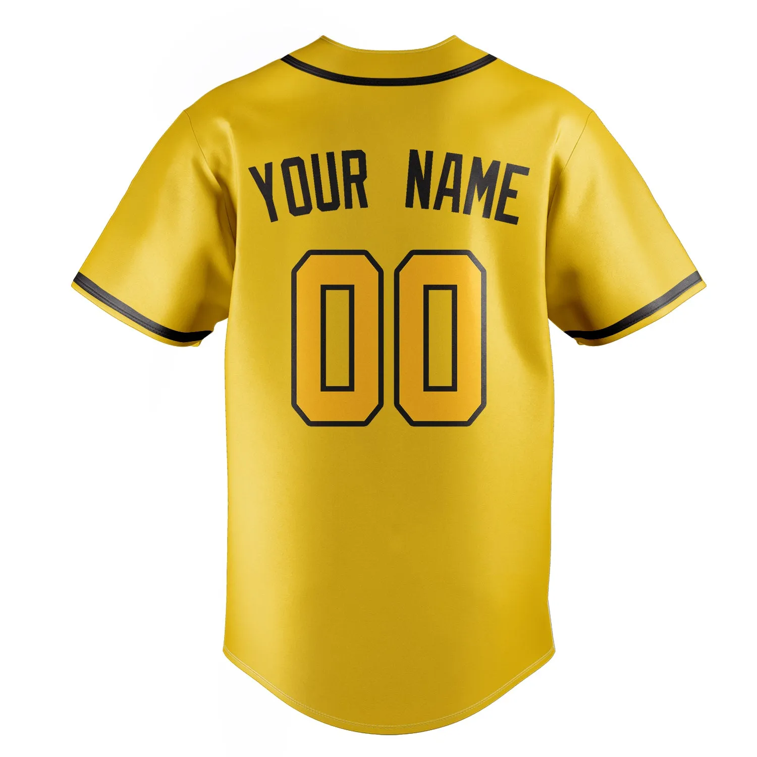 Custom Yellow & Gold Color Fan Baseball Jersey sold by Tailorly product image thumbnail 4
