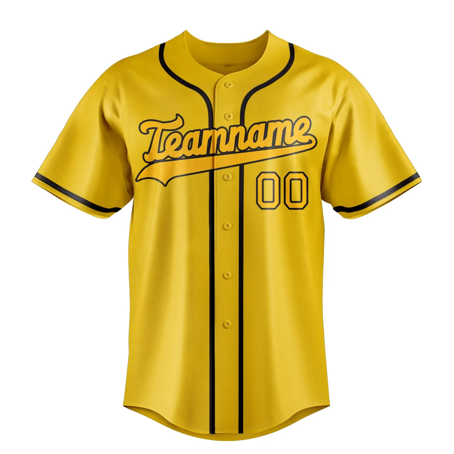 Custom Yellow & Gold Color Fan Baseball Jersey sold by Tailorly product image thumbnail 2