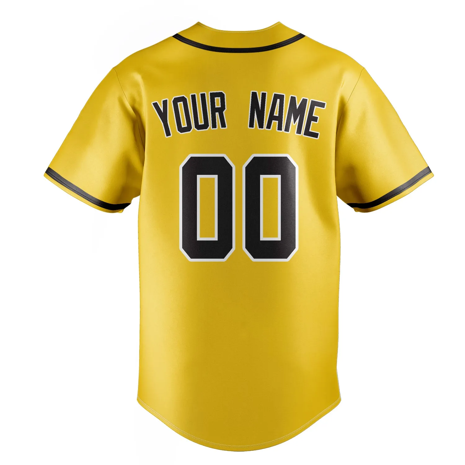 Custom Yellow & Black Color Fan Baseball Jersey sold by Tailorly product image thumbnail 4
