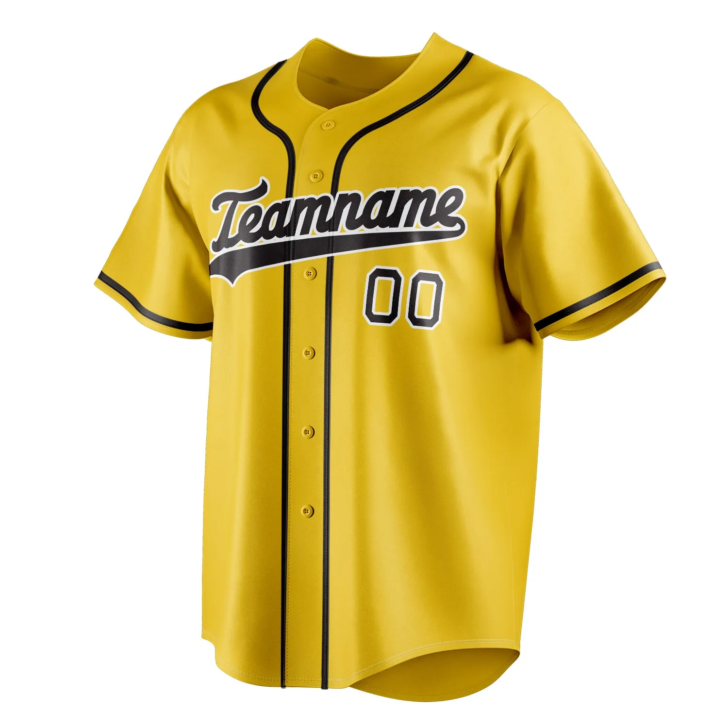 Custom Yellow & Black Color Fan Baseball Jersey sold by Tailorly product image thumbnail 3