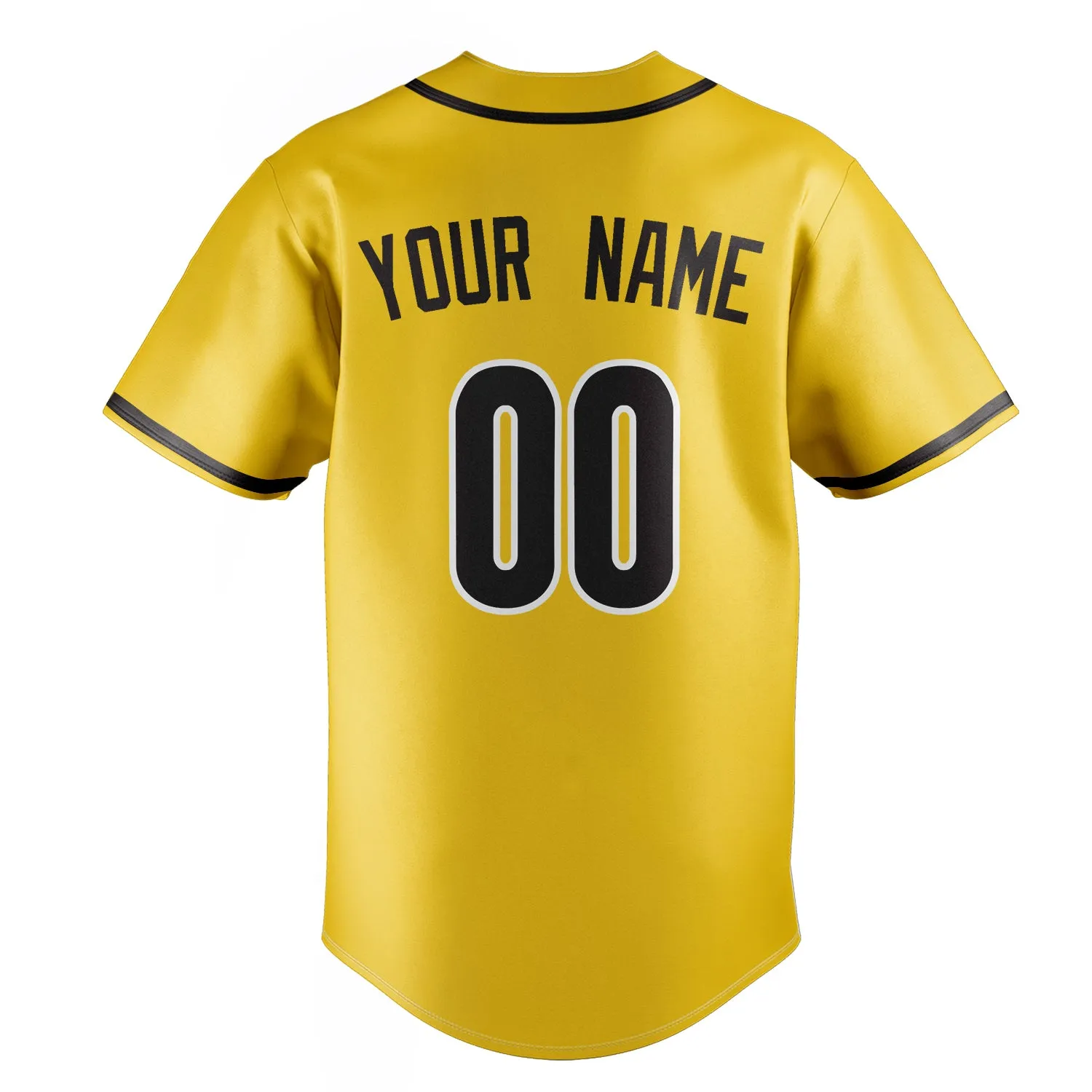 Custom Yellow & Black Color Fan Baseball Jersey sold by Tailorly product image thumbnail 4