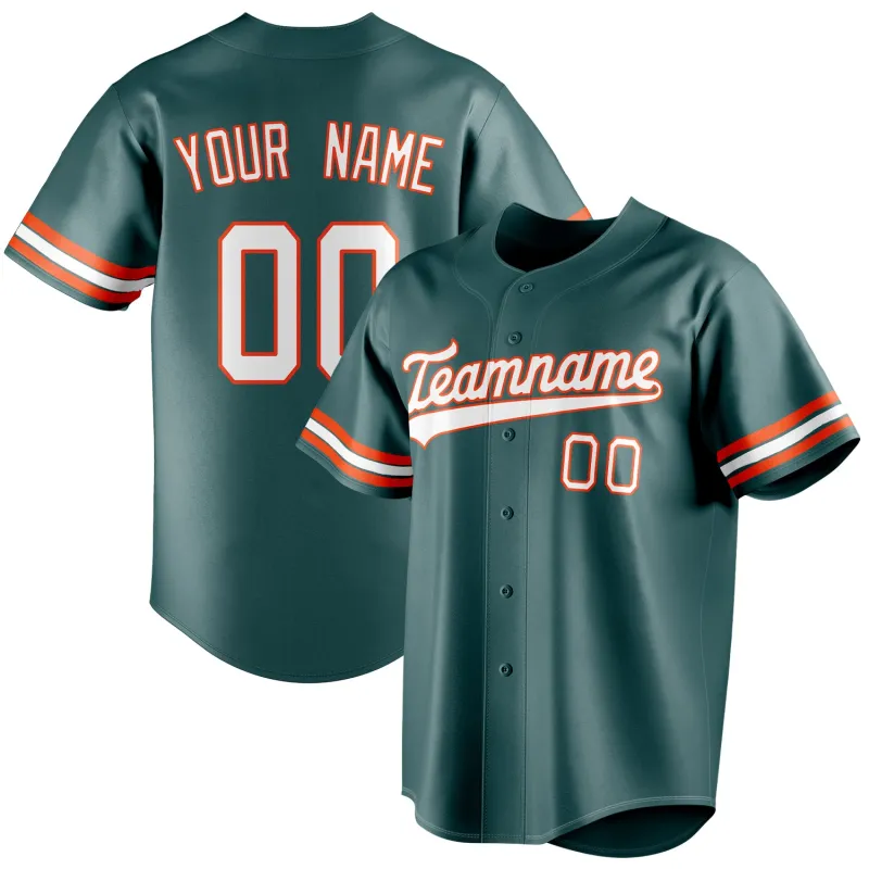 Custom Midnight Green & White Color Fan Baseball Jersey sold by Tailorly