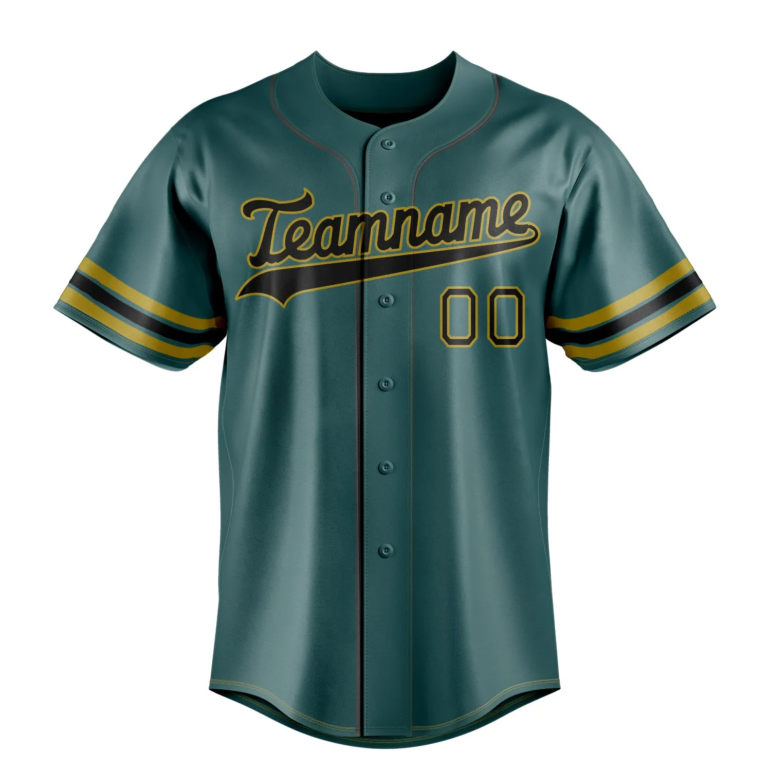 Custom Midnight Green & Black Color Fan Baseball Jersey sold by Tailorly product image thumbnail 2
