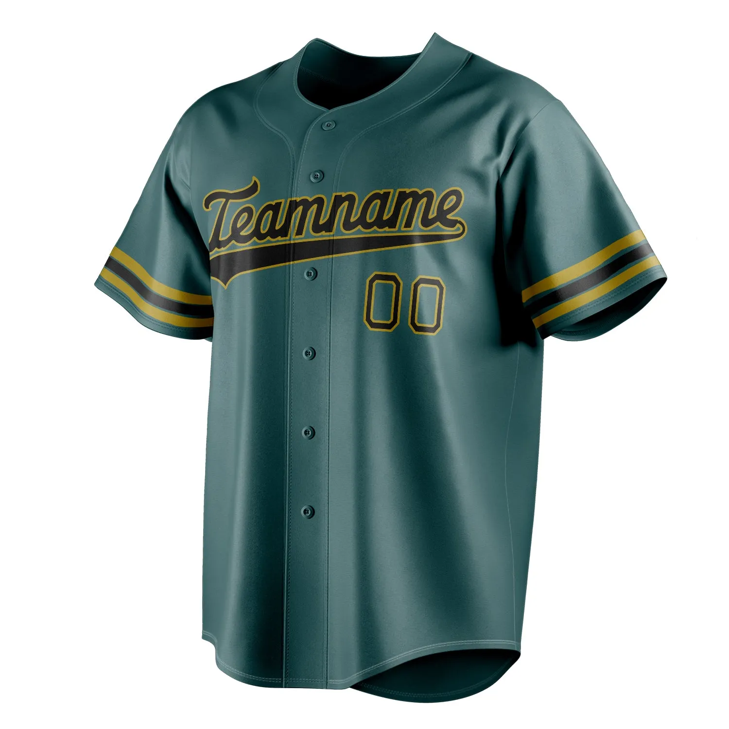 Custom Midnight Green & Black Color Fan Baseball Jersey sold by Tailorly product image thumbnail 3