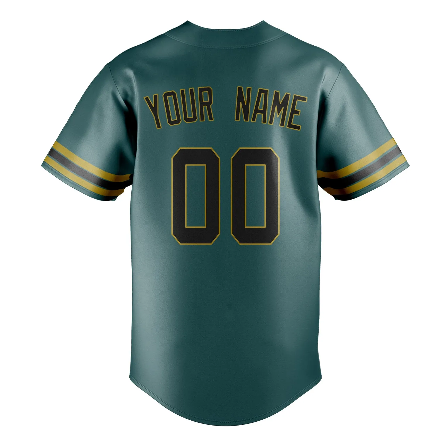 Custom Midnight Green & Black Color Fan Baseball Jersey sold by Tailorly product image thumbnail 4