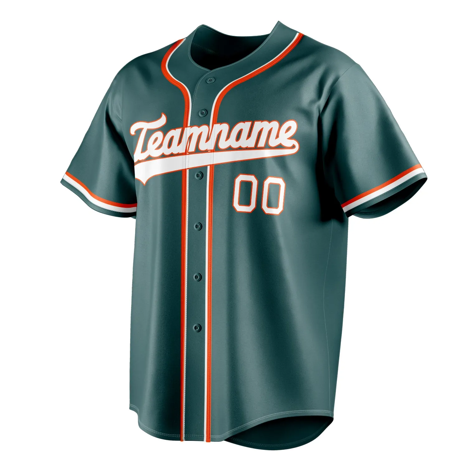 Custom Midnight Green & White Color Fan Baseball Jersey sold by Tailorly product image thumbnail 3