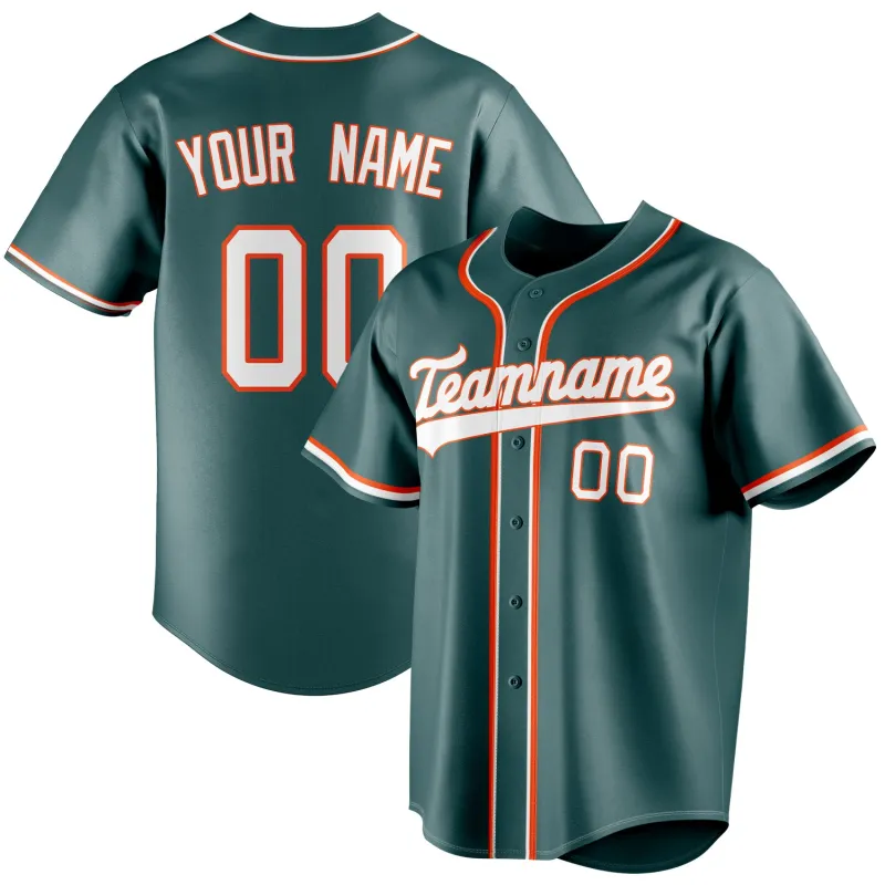 Custom Midnight Green & White Color Fan Baseball Jersey sold by Tailorly