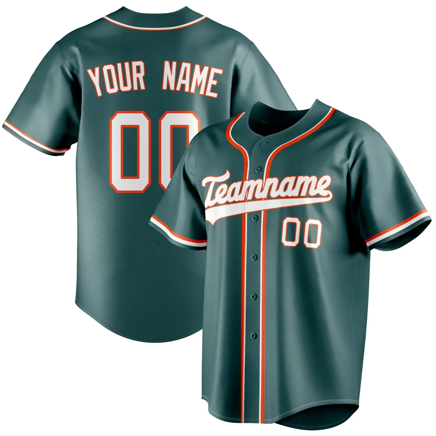 Custom Midnight Green & White Color Fan Baseball Jersey sold by Tailorly