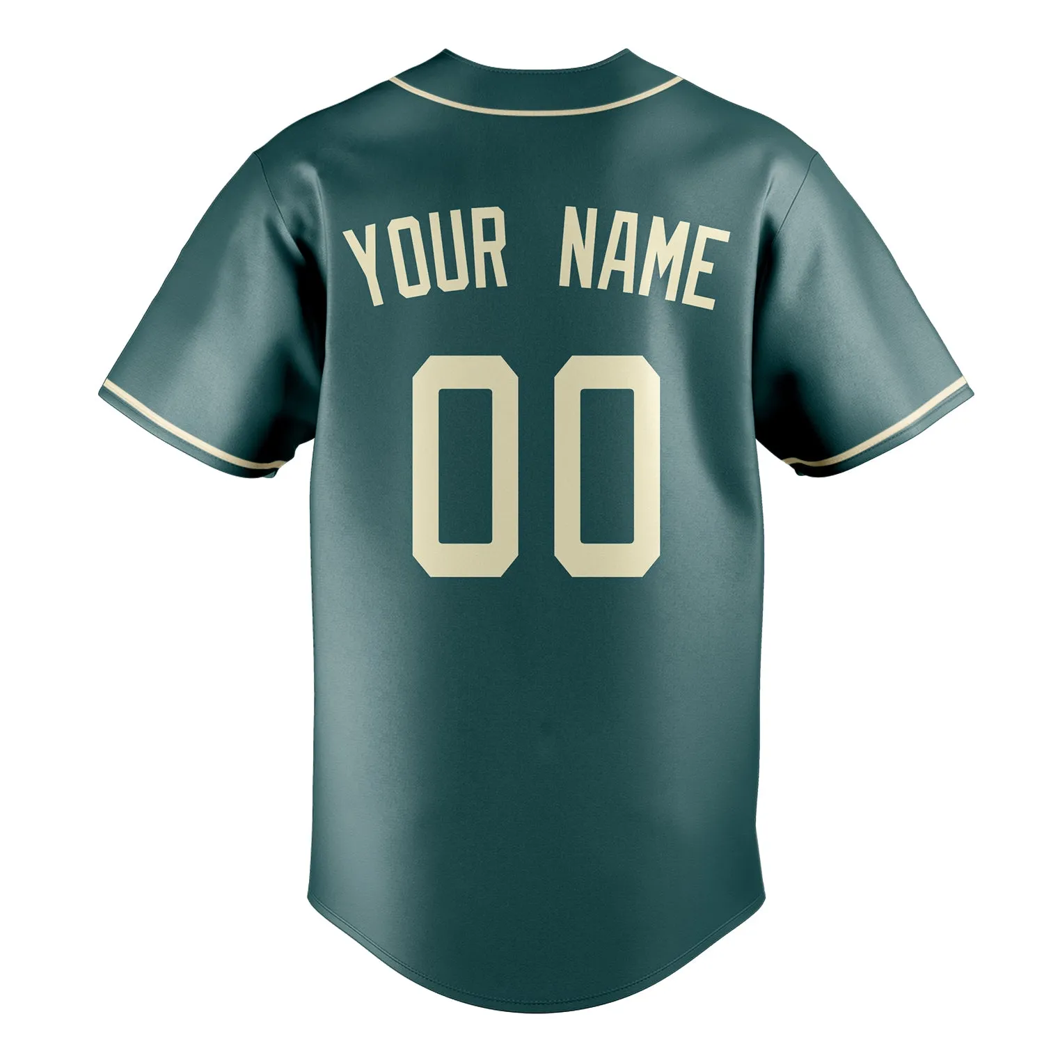 Custom Midnight Green & Cream Color Fan Baseball Jersey sold by Tailorly product image thumbnail 4