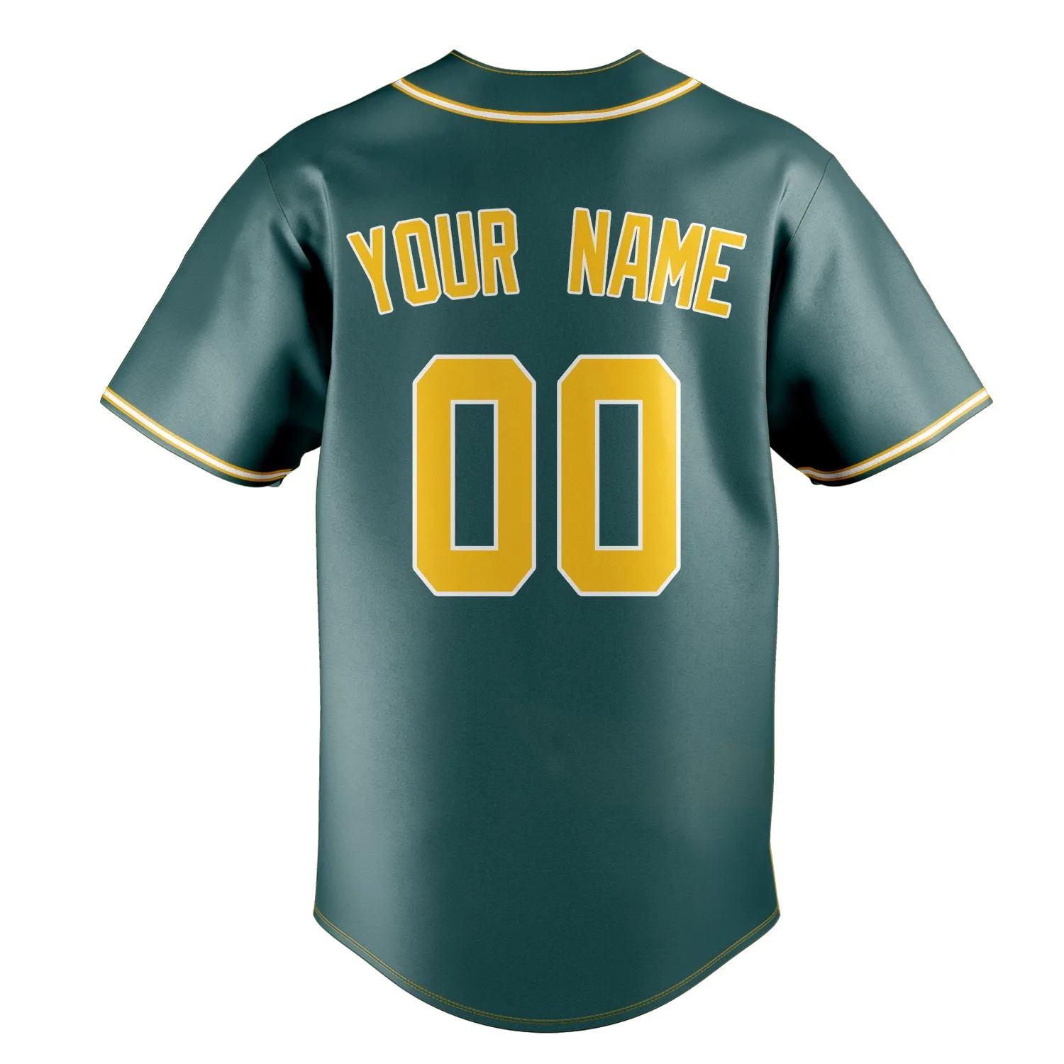 Custom Midnight Green & Gold Color Fan Baseball Jersey sold by Tailorly product image thumbnail 4