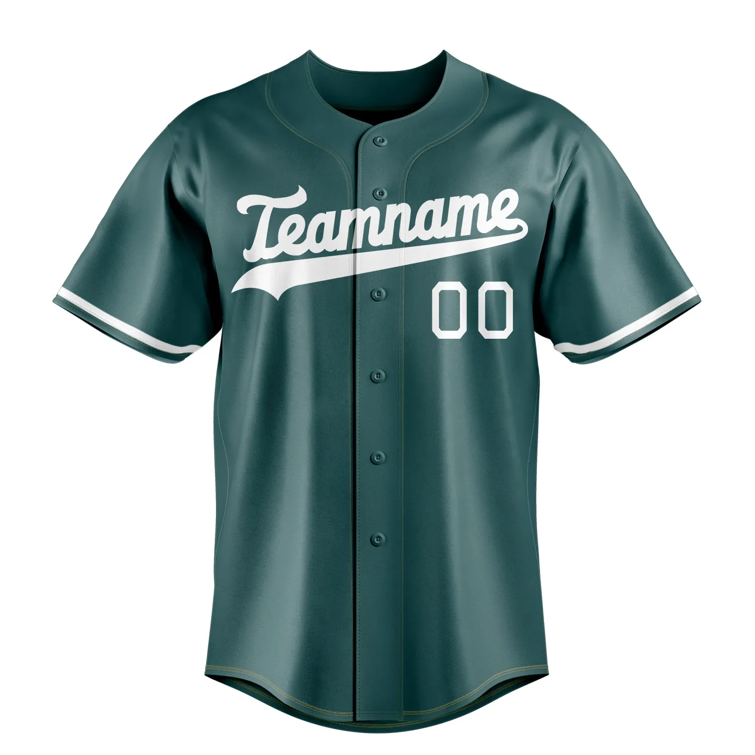 Custom Midnight Green & White Color Fan Baseball Jersey sold by Tailorly product image thumbnail 2