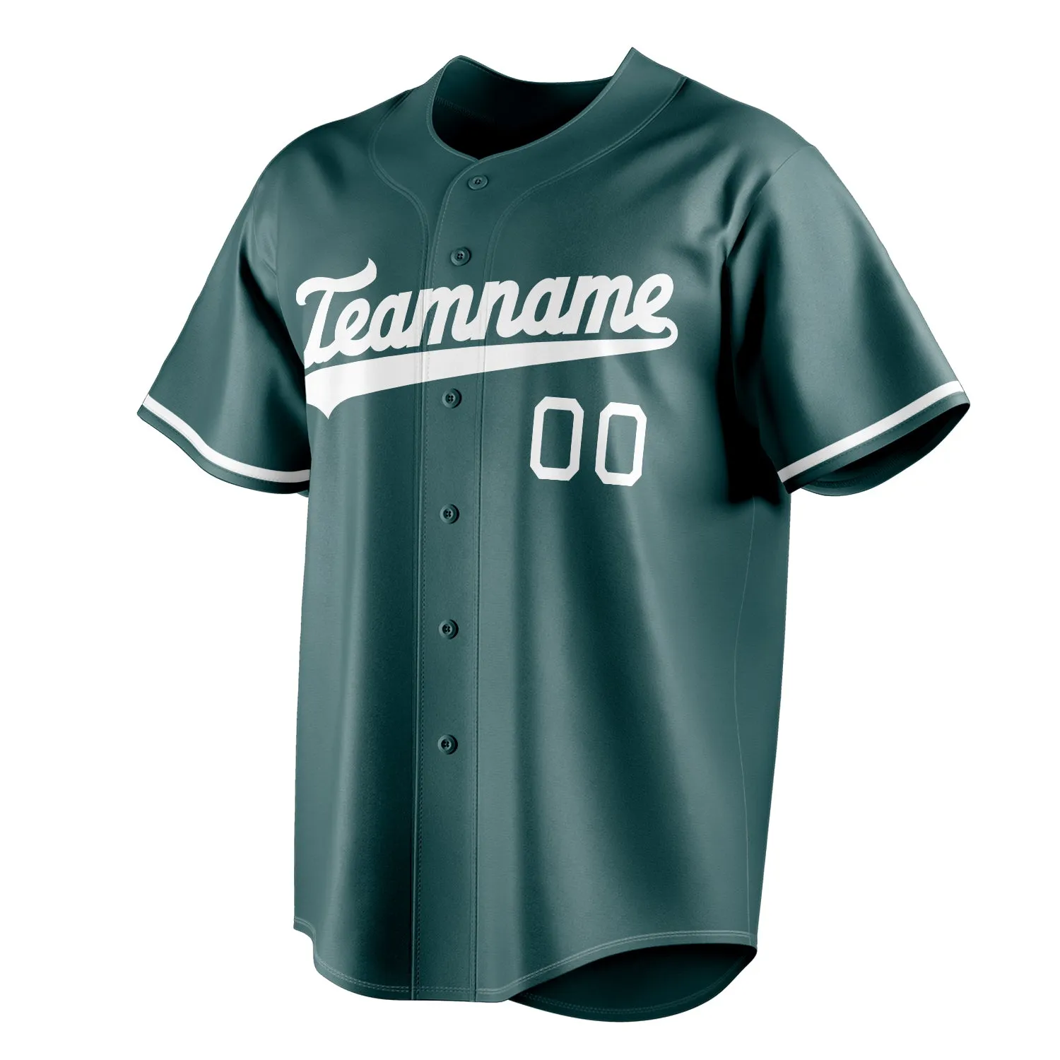 Custom Midnight Green & White Color Fan Baseball Jersey sold by Tailorly product image thumbnail 3