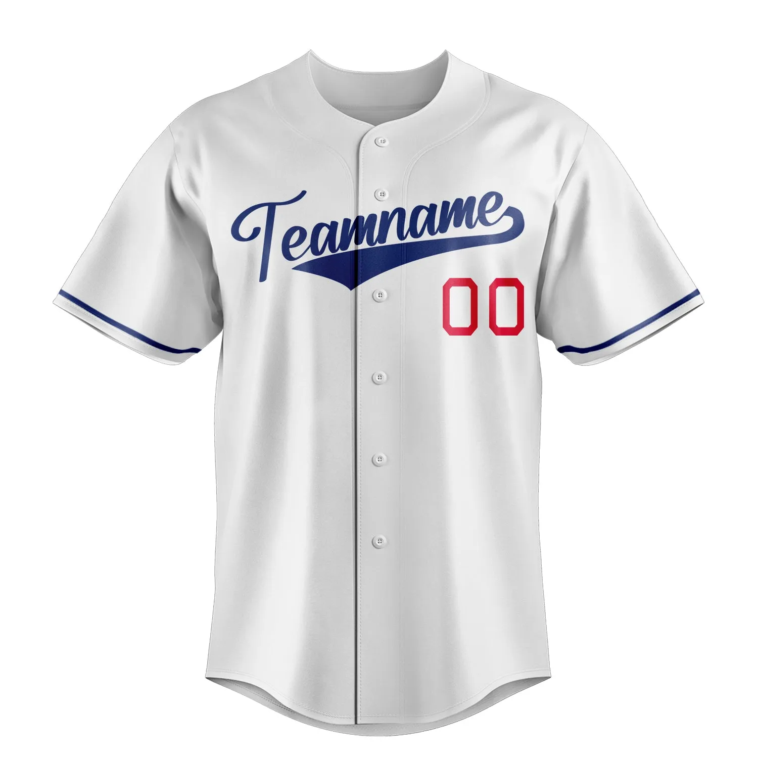 Custom White & Royal Color Fan Baseball Jersey sold by Tailorly product image thumbnail 2