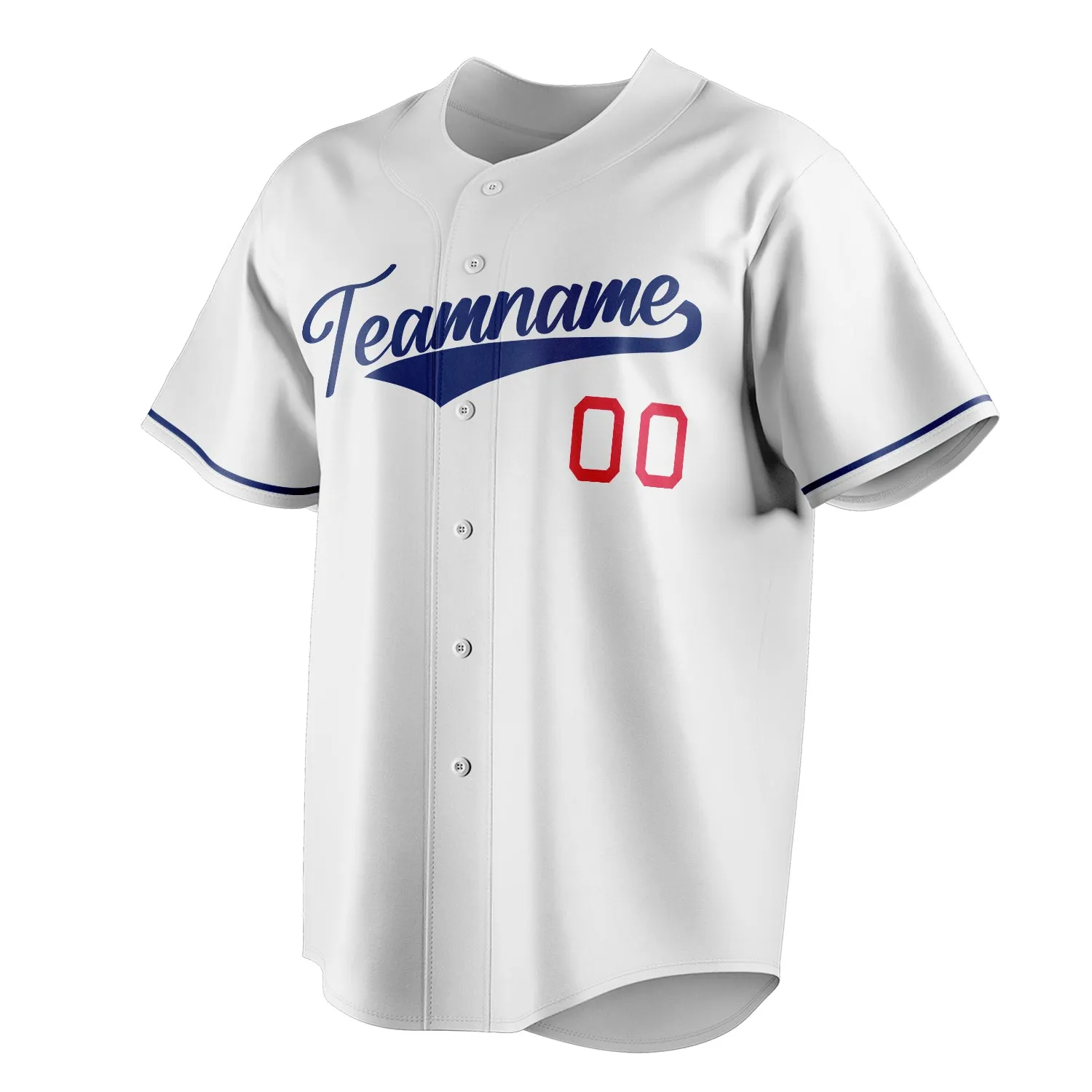 Custom White & Royal Color Fan Baseball Jersey sold by Tailorly product image thumbnail 3