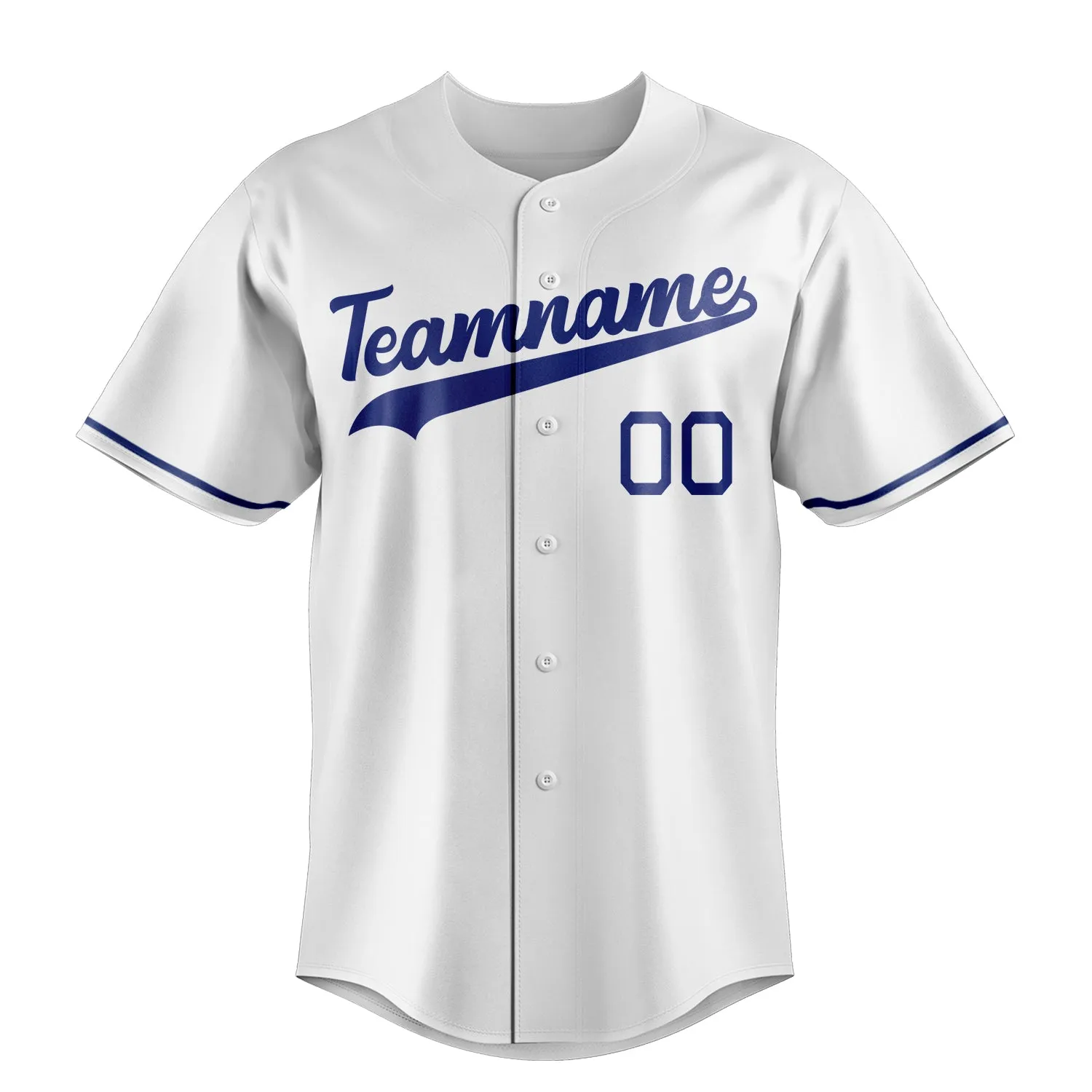 Custom White & Royal Color Fan Baseball Jersey sold by Tailorly product image thumbnail 2