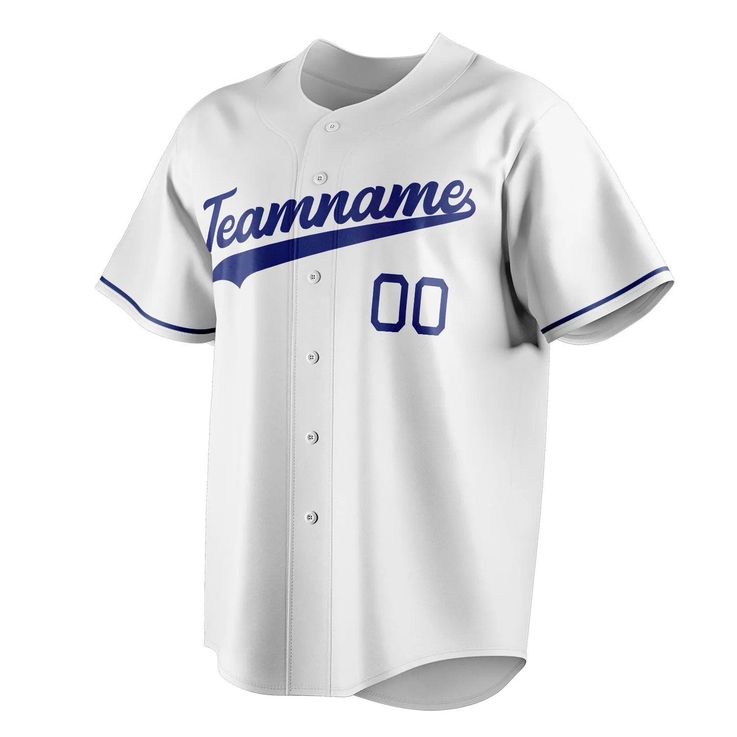 Custom White & Royal Color Fan Baseball Jersey sold by Tailorly product image thumbnail 3