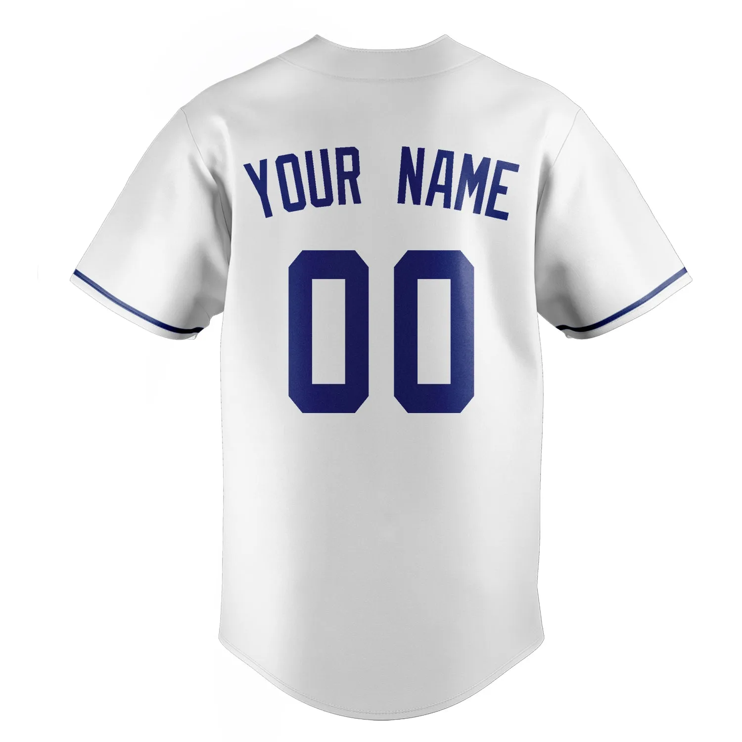 Custom White & Royal Color Fan Baseball Jersey sold by Tailorly product image thumbnail 4