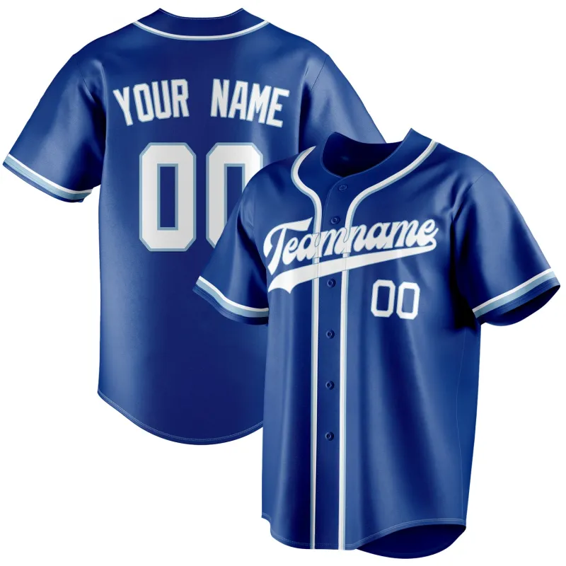 Custom Royal & White Color Fan Baseball Jersey sold by Tailorly