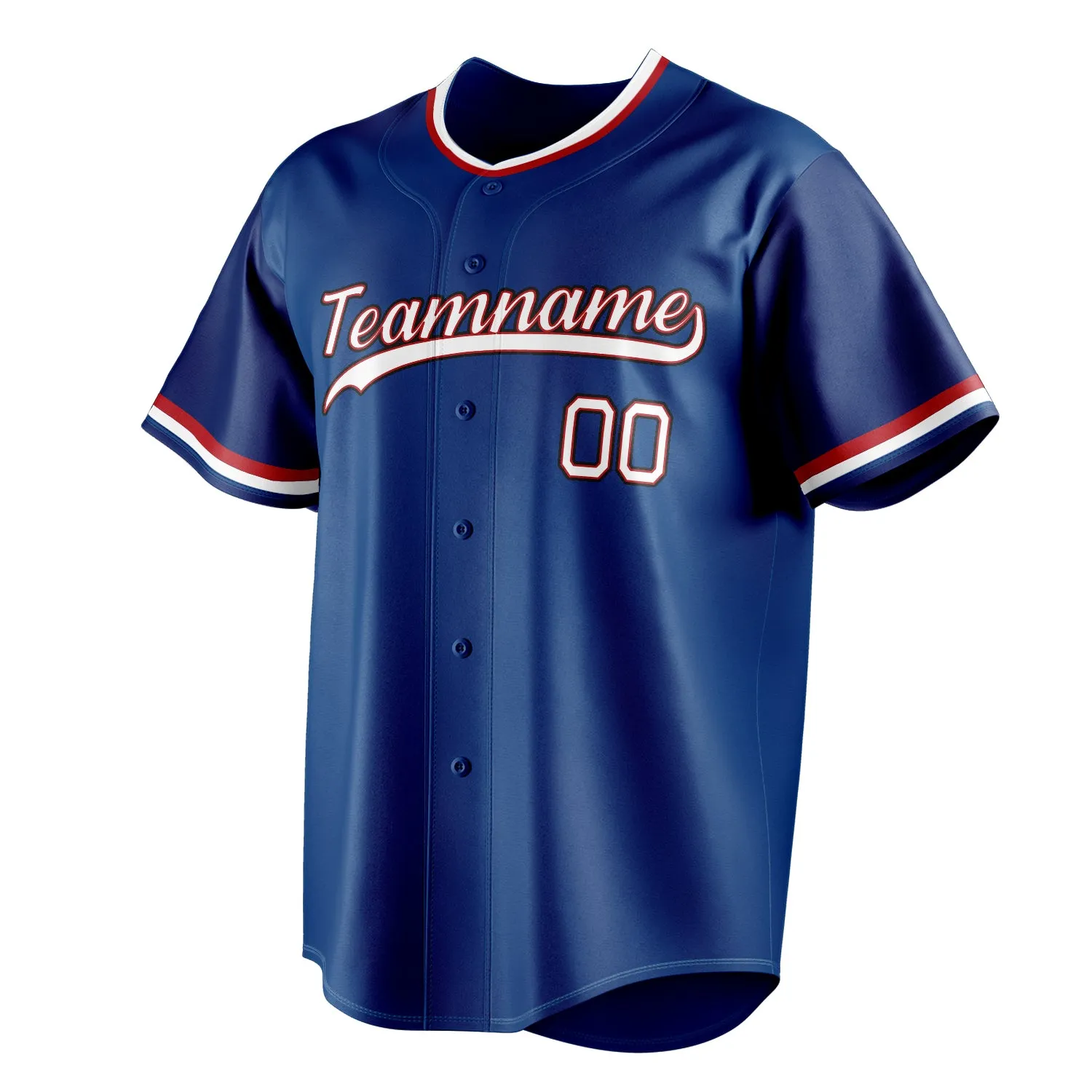 Custom Royal & White Color Fan Baseball Jersey sold by Tailorly product image thumbnail 3