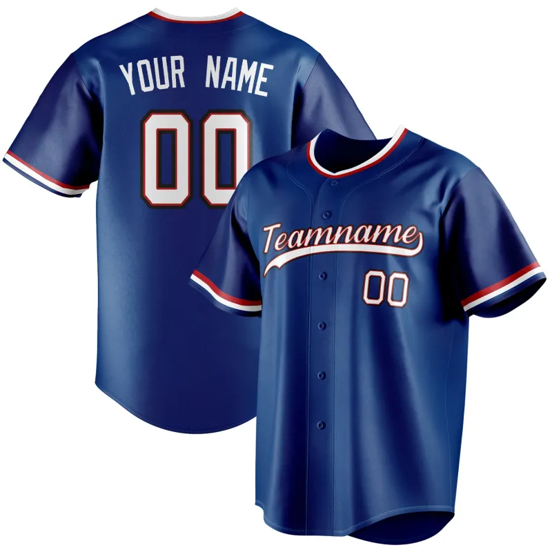 Custom Royal & White Color Fan Baseball Jersey sold by Tailorly