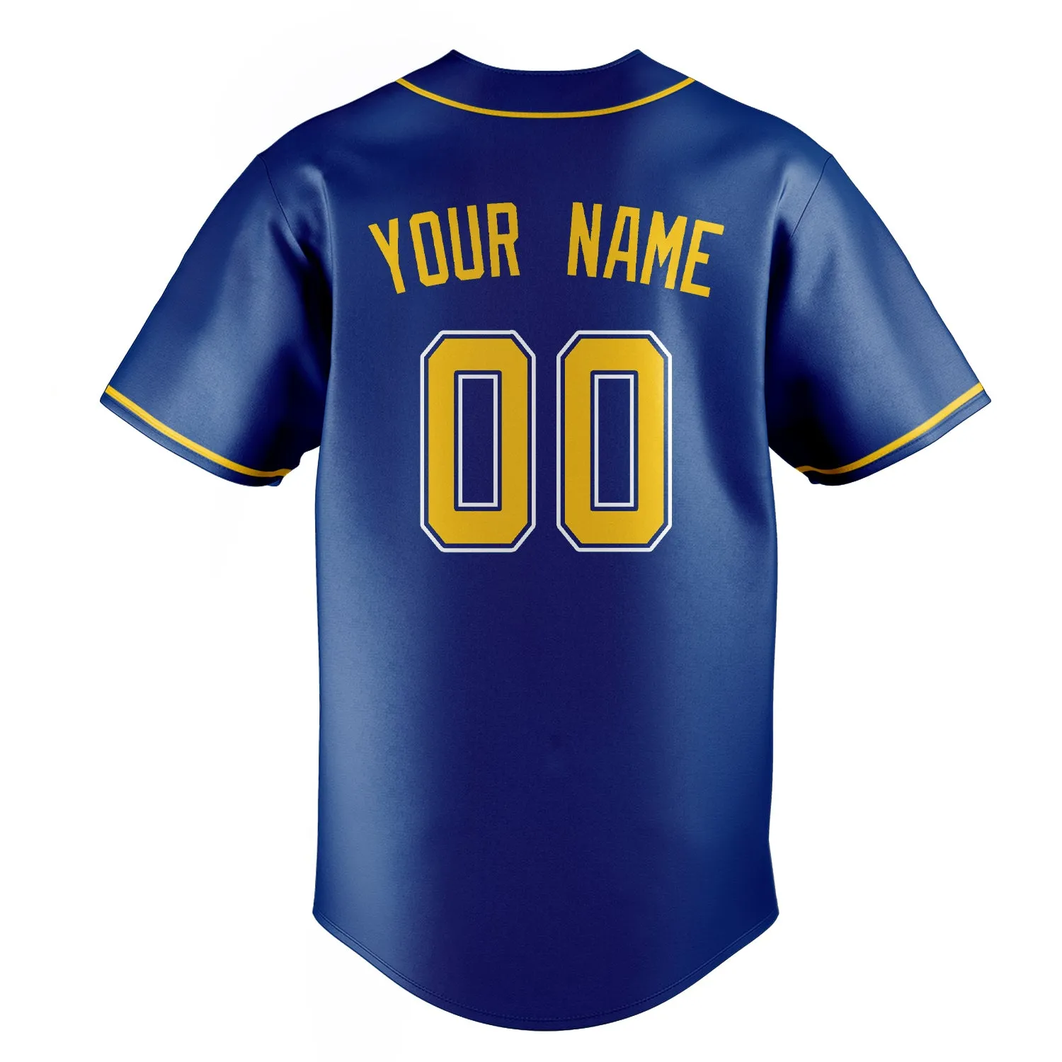 Custom Royal & Gold Color Fan Baseball Jersey sold by Tailorly product image thumbnail 4