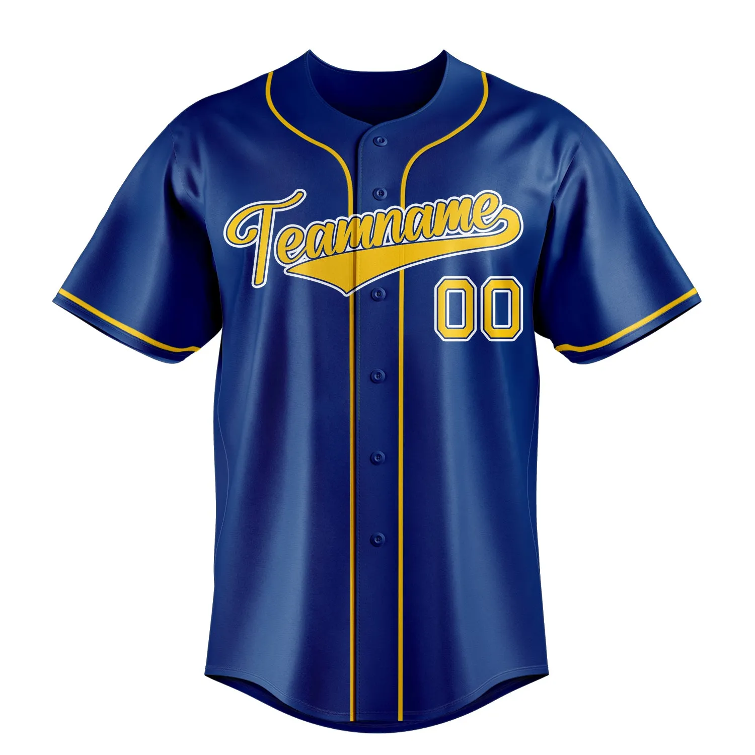 Custom Royal & Gold Color Fan Baseball Jersey sold by Tailorly product image thumbnail 2