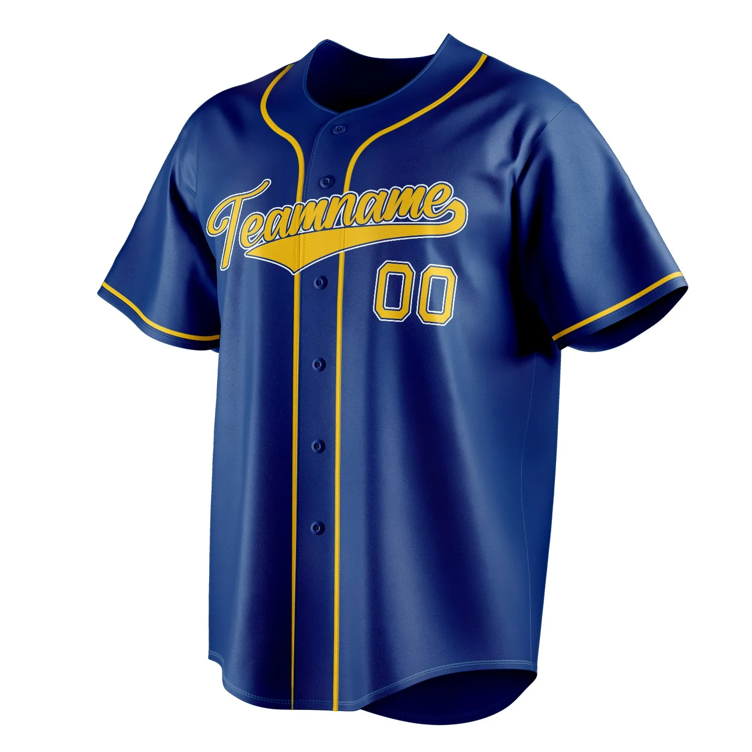Custom Royal & Gold Color Fan Baseball Jersey sold by Tailorly product image thumbnail 3