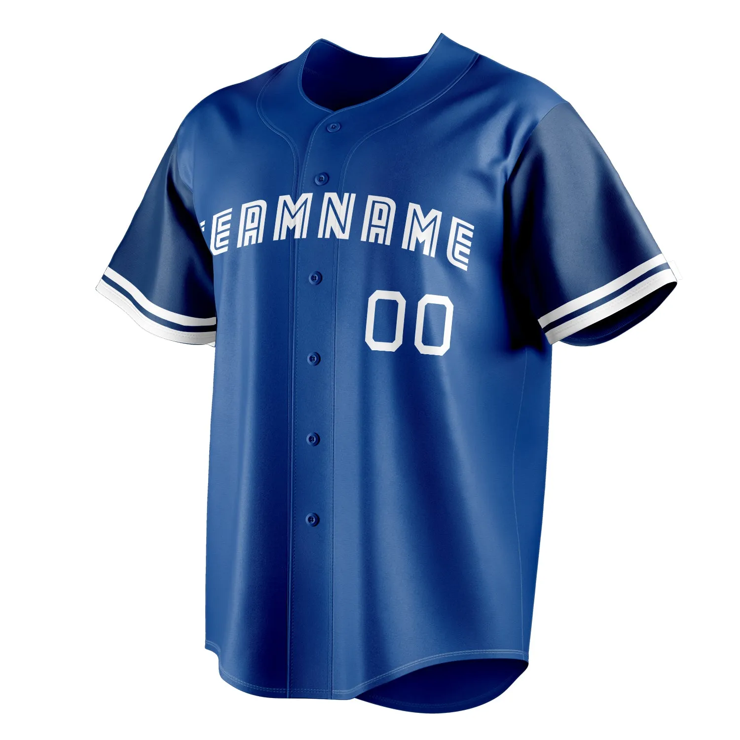 Custom Royal & White Color Fan Baseball Jersey sold by Tailorly product image thumbnail 3