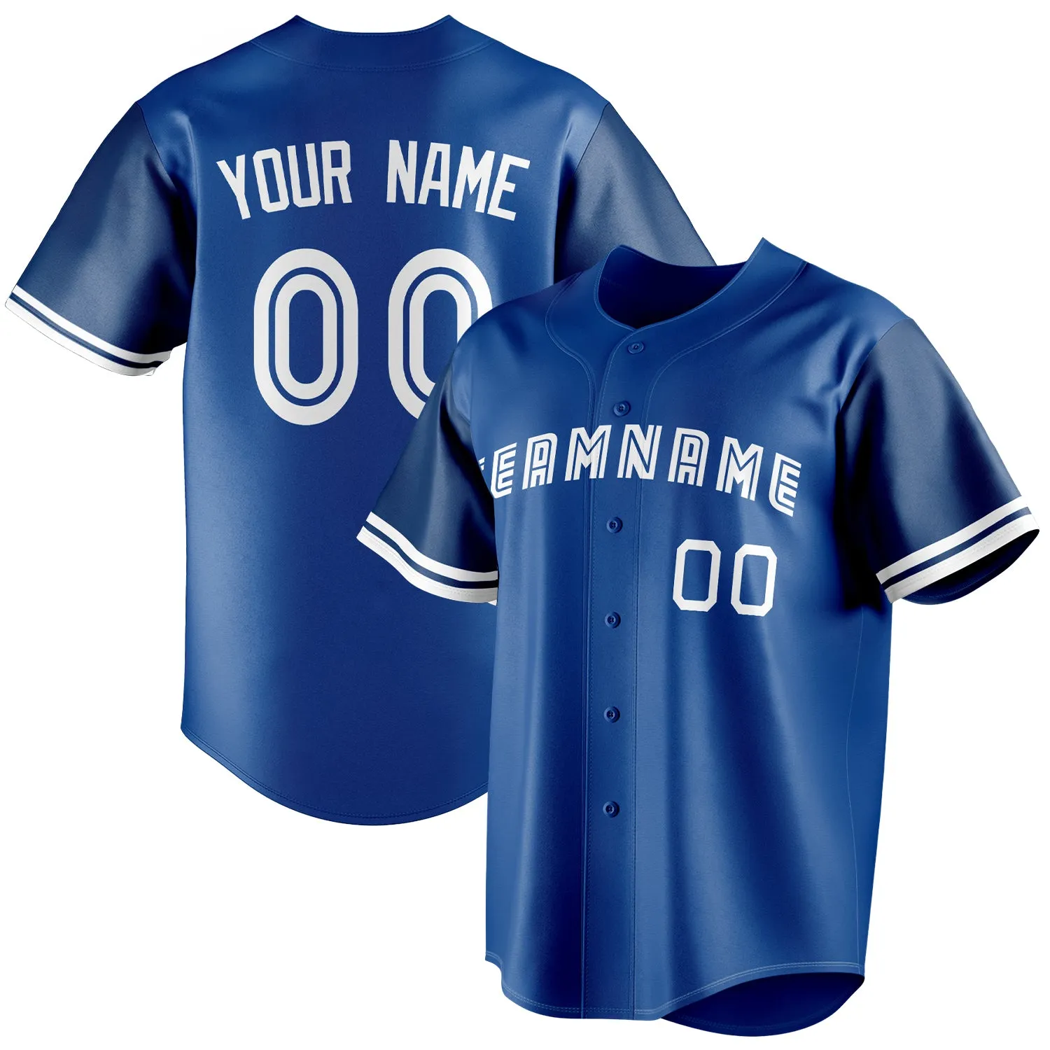 Custom Royal & White Color Fan Baseball Jersey sold by Tailorly