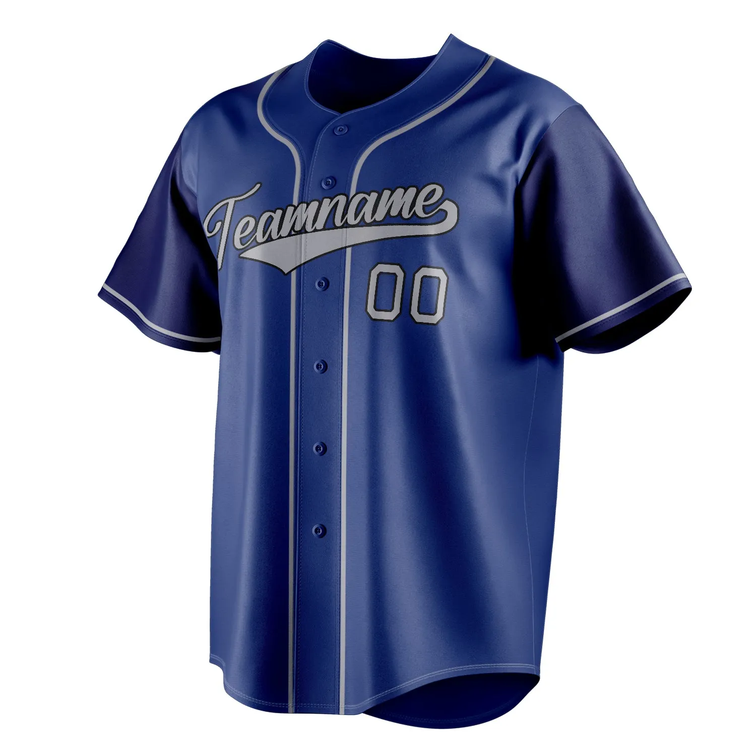 Custom Royal & Gray Color Fan Baseball Jersey sold by Tailorly product image thumbnail 3