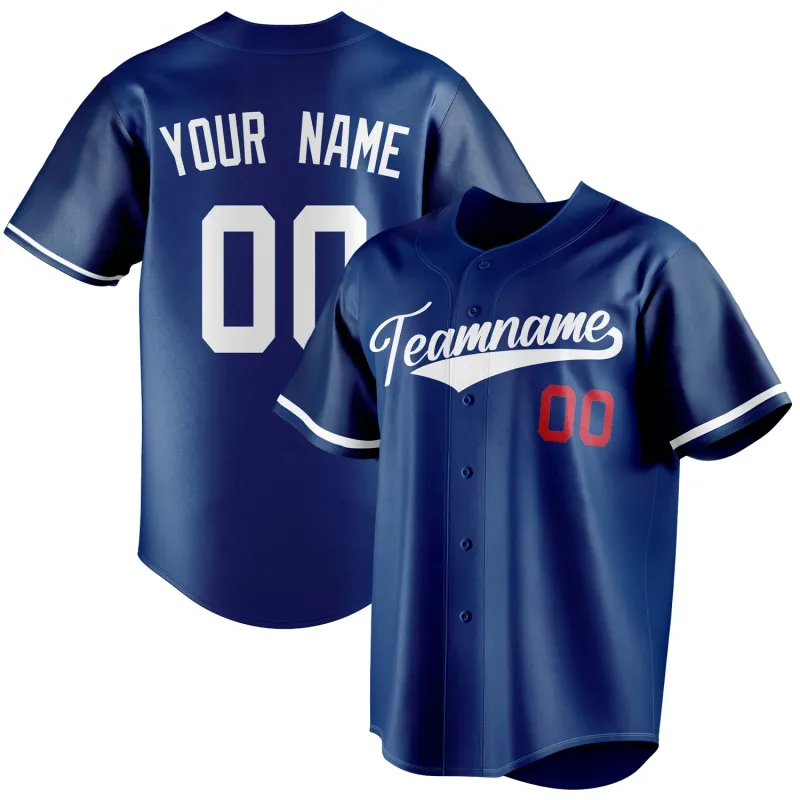 Custom Royal & White Color Fan Baseball Jersey sold by Tailorly