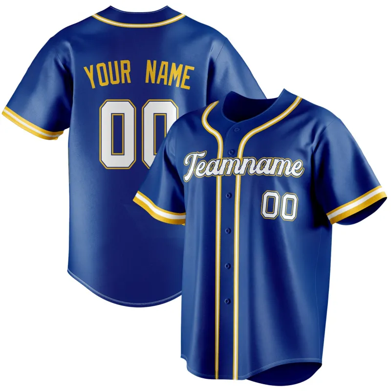 Custom Royal & White Color Fan Baseball Jersey sold by Tailorly