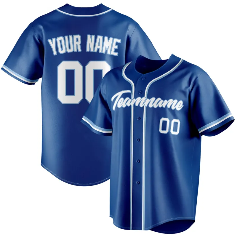 Custom Royal & White Color Fan Baseball Jersey sold by Tailorly