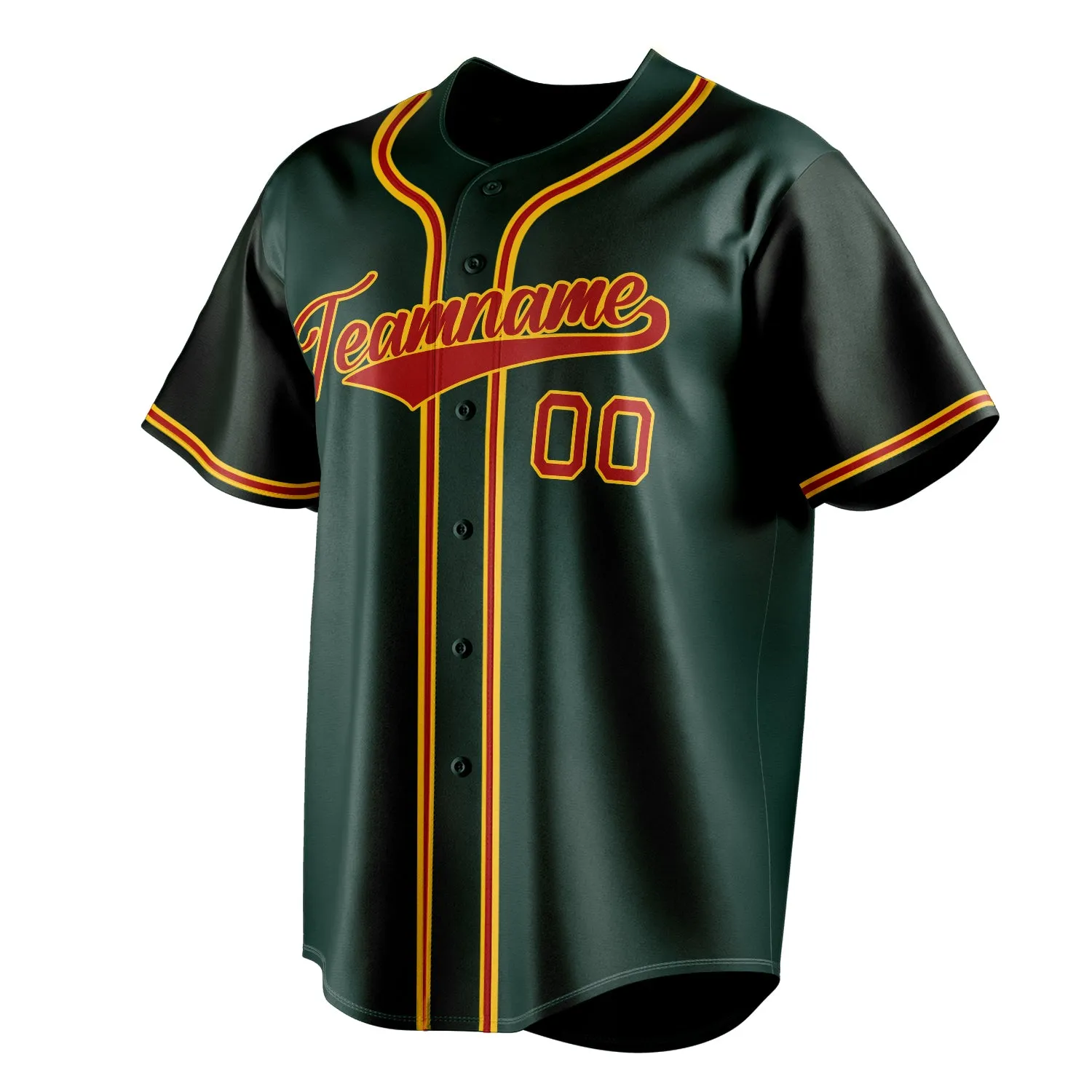 Custom Green & Red Color Fan Baseball Jersey sold by Tailorly product image thumbnail 3