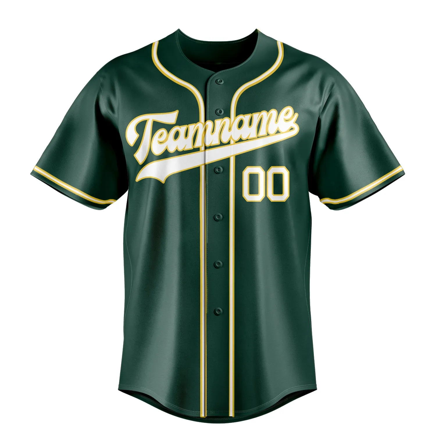 Custom Green & White Color Fan Baseball Jersey sold by Tailorly product image thumbnail 2